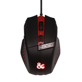 Konix Dungeons & Dragons Gaming-Maus für PC - 6 Tasten - 1,8 m Kabel - USB-Anschluss - Schwarz und Rot