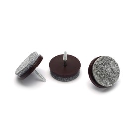 Furniture Felt Pads Nail-on Heavy Duty Felt Pad Chair Sliders Round Chair Leg Floor Protectors 1-1/4" Furniture Leg Protector 24 Pack
