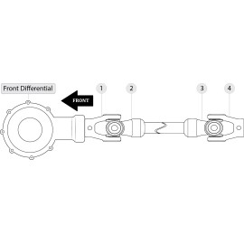 Caltric Front Drive Shaft Yoke W/U-Joint for Yamaha Kodiak 450 YFM450 4X4 2003-2006