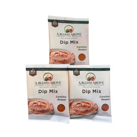 A Blend Above Carolina Reaper Spicy Dip Mix Gourmet Food, 1 oz Packet (3 Pack), Spicy Dip, Gluten-Free, No MSG, All Natural, No Preservatives, Vegetable Dip, Keto Friendly, Low Carb, Easy to Make