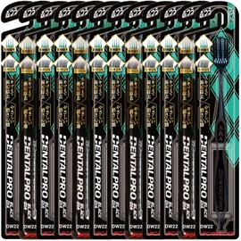 Set of 12 Dental Pro Black Diamond Ultra Fine Bristles, Wide, Regular DW22, 1 Piece