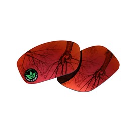 Raydi Polycarbonate Replacement Lenses for Arnette La Pistola AN4179 Rectangular Sunglasses - Fire Red Mirror - Polarized