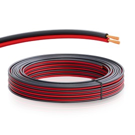 MADCATZ 20 Ft-12 AWG Hookup Electrical LED Strips 2 Conductor Parallel 30A, Red Black Cable, 12V/24V Flexible Wire Extension Cord for Ribbon Lamp Tape Lighting, Low Voltage (1 PC)