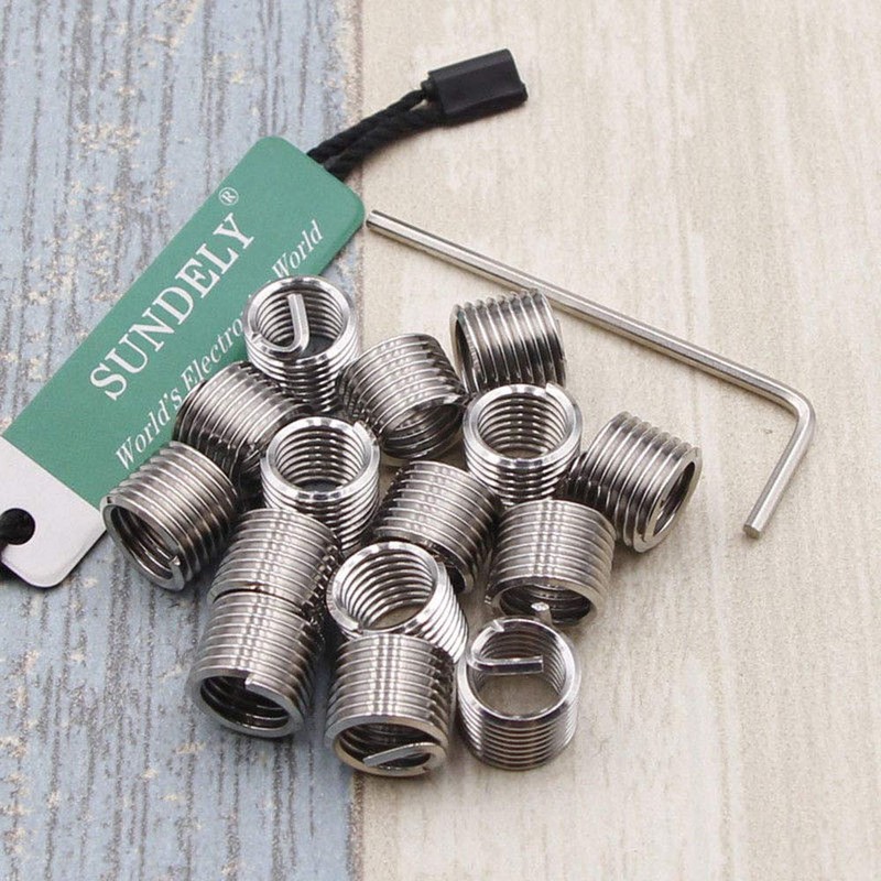 SUNDELY® M10 x 1.5mm Thread repair kit/helicoil 15pc set damaged