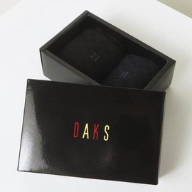 Daks (신세계강남점)DBSS5E521BK 25SS답례품 추천남성장목2족 면혼방 닥스 블랙 체크 장목 2족세트 DBSS5E521BK 25SS Men's Long Socks Gift Set - DaKS Black Check, 2 Pairs