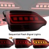 GEEGEETOP Red Lens LED Rear Reflector Bumper Fog Light Assembly