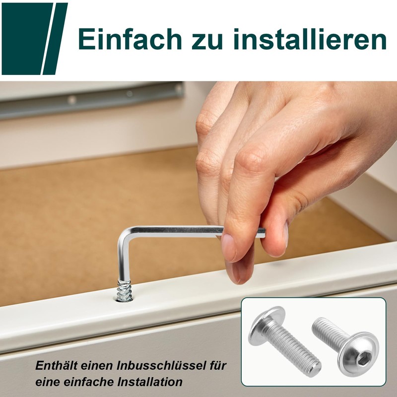 M6 Schrauben Silber, 25 Stück Flachkopfschrauben M6x16mm, Linsenkopfschrauben Edelstahl, Edelstahlschrauben