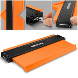 Eaxus® Professional Contour Gauge with Lock – Contour Stencil Duplicator for Transferring Cutting Gradients – 27.6 x 13 x 1.8 cm