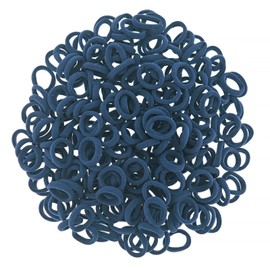 200 Pcs Solid Color Cotton Hair Ties Toddler Girls' Elastics Hair Ties Seamless Ponytail Holder Hair Accessories (navy)