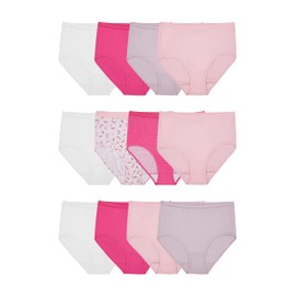 Fruit of the Loom womens Tag Free Cotton Panties (Regular & Plus Size) Briefs, Brief - 12 Pack Assorted Colors, 9 US