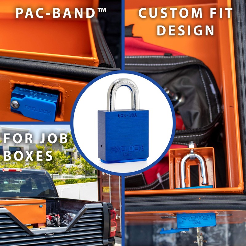 PACLOCK's UCS-10A Universal Jobsite Box Lock, High Performance 6-Pin Cylinder,