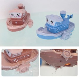 Badespielzeug Baby Aufziehspielzeug Badewanne U-Boot Uhrwerk Unterwasser Schwimmspielzeug Baby Süße Boot Aufziehspielzeug Wasserspielzeug für Kleinkinder Jungen Mädchen 1 2 3 Jahre,14cmx9cmx8cm