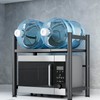 LFGKeng Microwave Oven Rack, Double Layer Carbon Steel Adjustable Microwave