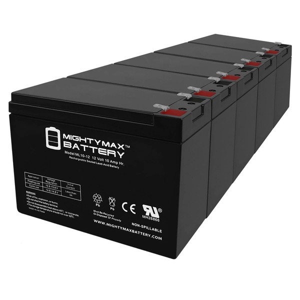 ML10-12 - 12 Volt 10 AH SLA Battery - Pack of 5