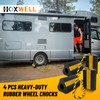 HOXWELL HOXWELL Wheel Chocks (2pair/4pack with Rope) for RV Trailer