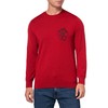Armani Exchange Men's Snake Graphic Wool Mix Sweater, Chili Pepper,