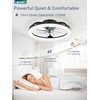 LEDIARY 20 Inch Low Profile Ceiling Fans with Lights and