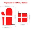 Denmark Danish Flag Oven Mitts Pot Holders Sets, Kitchen Glove
