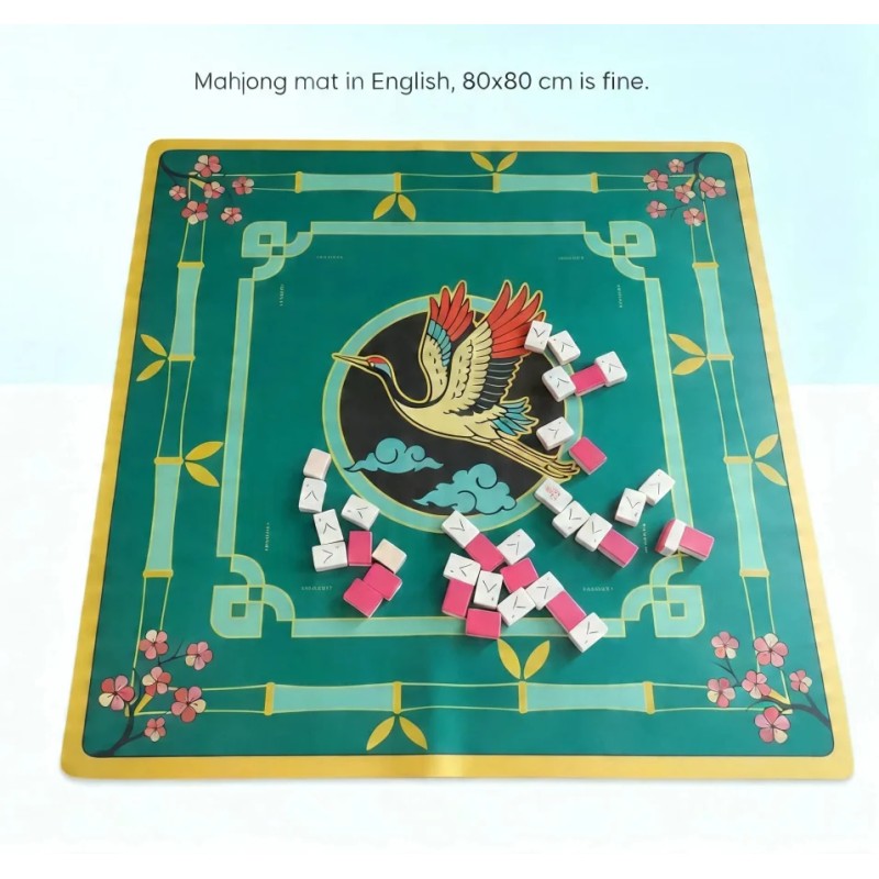 Large 800mm Mahjong Game Mat, Waterproof & Noise Reduction Pad