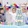 Blue Castle Birthday Party Decorations - 3 Tier Flower Castle
