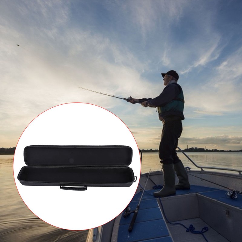 Outdoor Portable EVA Waterproof Fishing Rod Reel Storage Case Luggage
