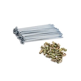 Motoforti 36 Sets Wheel Plated Spoke 150mm Length with Nipples for Motorcycle Long-lasting