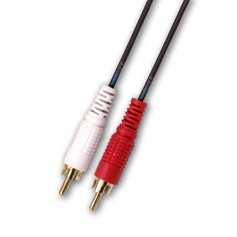 SatelliteSale 2 Male to 2 Male RCA Audio Stereo Composite