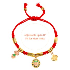 CINSKYING Fengshui String Braided Bracelet with Lucky Charms (W1)