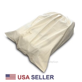 2 Pack 29"x29" Extra Thick Cotton Muslin Laundry Dust Cover Bags with Drawstring Natural Color