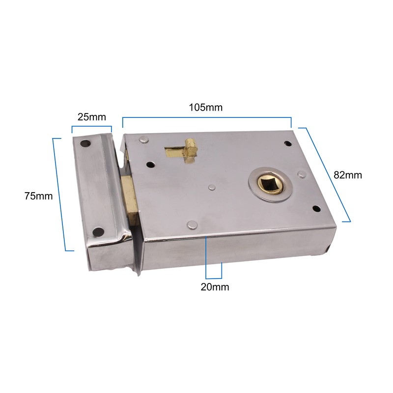 Rim Latch Snib Lock Polished Chrome Surface Mounted Lock for