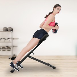 YIYIBYUS Hyperextension Bench,Adjustable Roman Chair Back Extension Machine (Black)