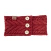 Aran Workshop Buttoned Knitted Style Cable Headband (Oxblood)