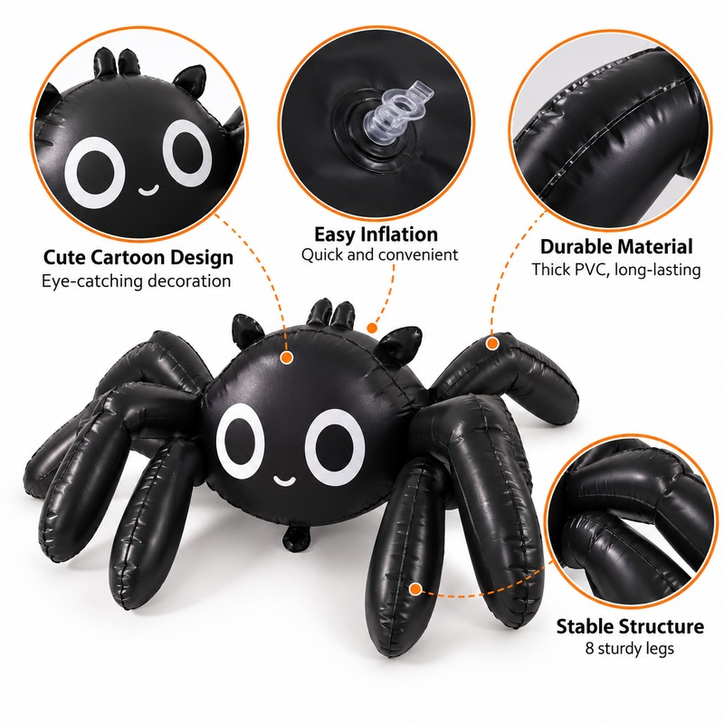 3D Spider Balloon for Halloween Party Decorations – Eye-Catching Inflatable