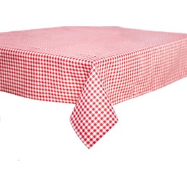 texpot Country House Tablecloths 90 x 260 cm Red / White Checked 5 mm 100% Cotton