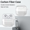 Fofvccv for AirPods 4th Generation Case 2024, Carbon Fiber Texture