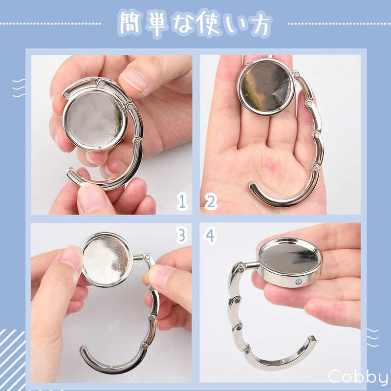 Cobby Bag Hooks, Bag Hangers, Table Hooks (Set of 3)