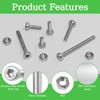 520PCS M2 Screw Assortment Kit, M2x4/6/8/10/16/20/25 mm M2 Screw Kits,