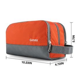 Gonex Travel Toiletry Bag Nylon, Dopp Kit Shaving Bag Toiletry Organizer Orange