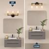 Sobrovo Bathroom Vanity Light Fixture, 3-Light Black and Gold Wall