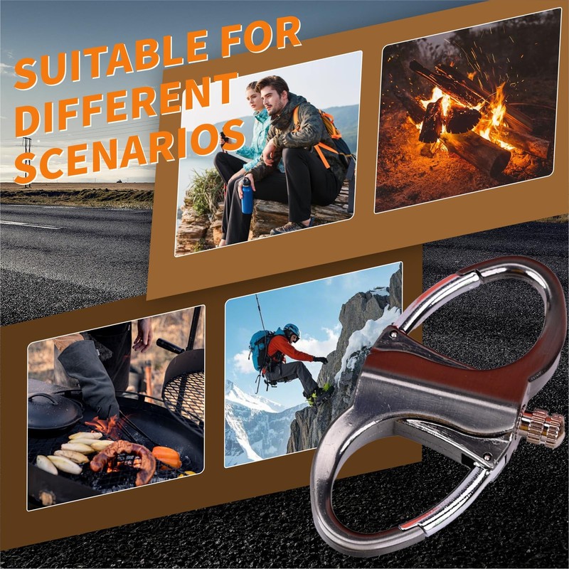 Keychain Lighter, Permanent Match Infinity Lighter, Reusable Waterproof Match Strike