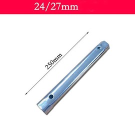Box Spanner, BE-TOOL Metric Nut Tap Wrench, Monobloc Nut Tap Tubular Box - Long Fitting - Sink Installer Wrench Repair and Installation Tools (1Pcs - 24mm-27mm)