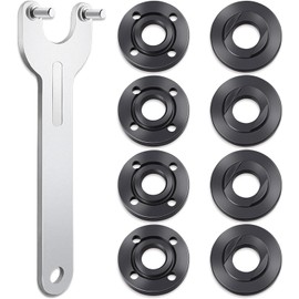 9PCS Angle Grinder Nut Angle Grinder Flange Wrench, Premium Flange Metal Lock Nut with Storage Bag, Compatible with Milwaukee Makita Metabo Dewalt Bosch Ryobi Decker 4.5" 5" 5/8-11 Replacement Part