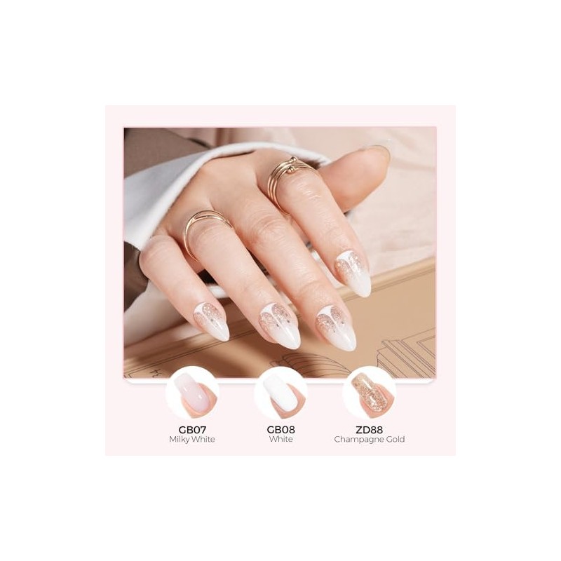 TOMICCA Esmalte De Uñas En Gel Blanco Lechoso, Color Nude