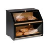 HOMEKOKO Double Layer Large Bread Box for Kitchen Counter, Wooden