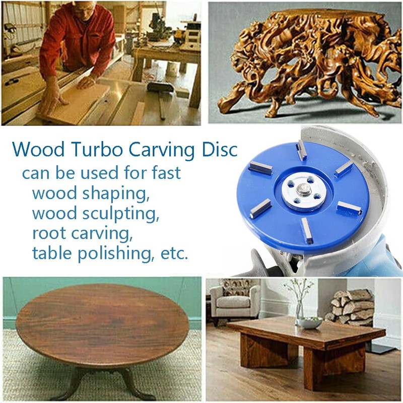 Wood Turbo Carving Disc 6 Teeth for Angle Grinder 4