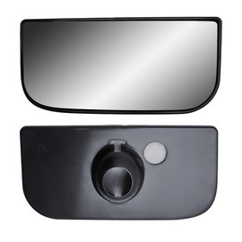 Replacement Driver Left Side Door Towing Mirror Small Lower Glass Convex with fixing kits for Chevy Silverado Sierra from 2003 to 2013