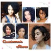 Blissource Short Curly Human Hair Wigs for Black Women 10inch