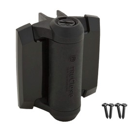 D&D Technologies TCA1L2S3BTS TruClose Regular Duty Gate Hinges, for Self Closing Metal Gates up to 66 Pounds, with Alignment Legs, Gloss Black, 2 Count