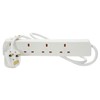 Mercury UK 4 Gang Extension Lead White 1.0m
