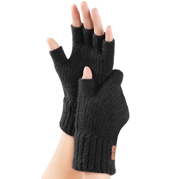 Pleneal Winter Fingerless Gloves for Women Men - Women's Winter